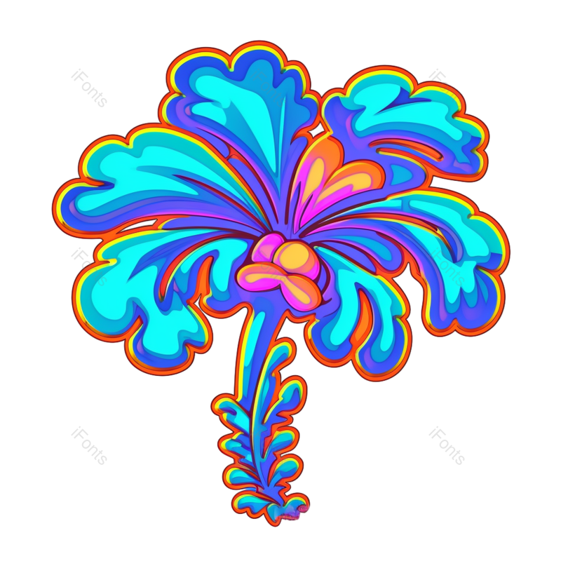 装饰图片,复古元素,插画PNG,蓝色免抠素材